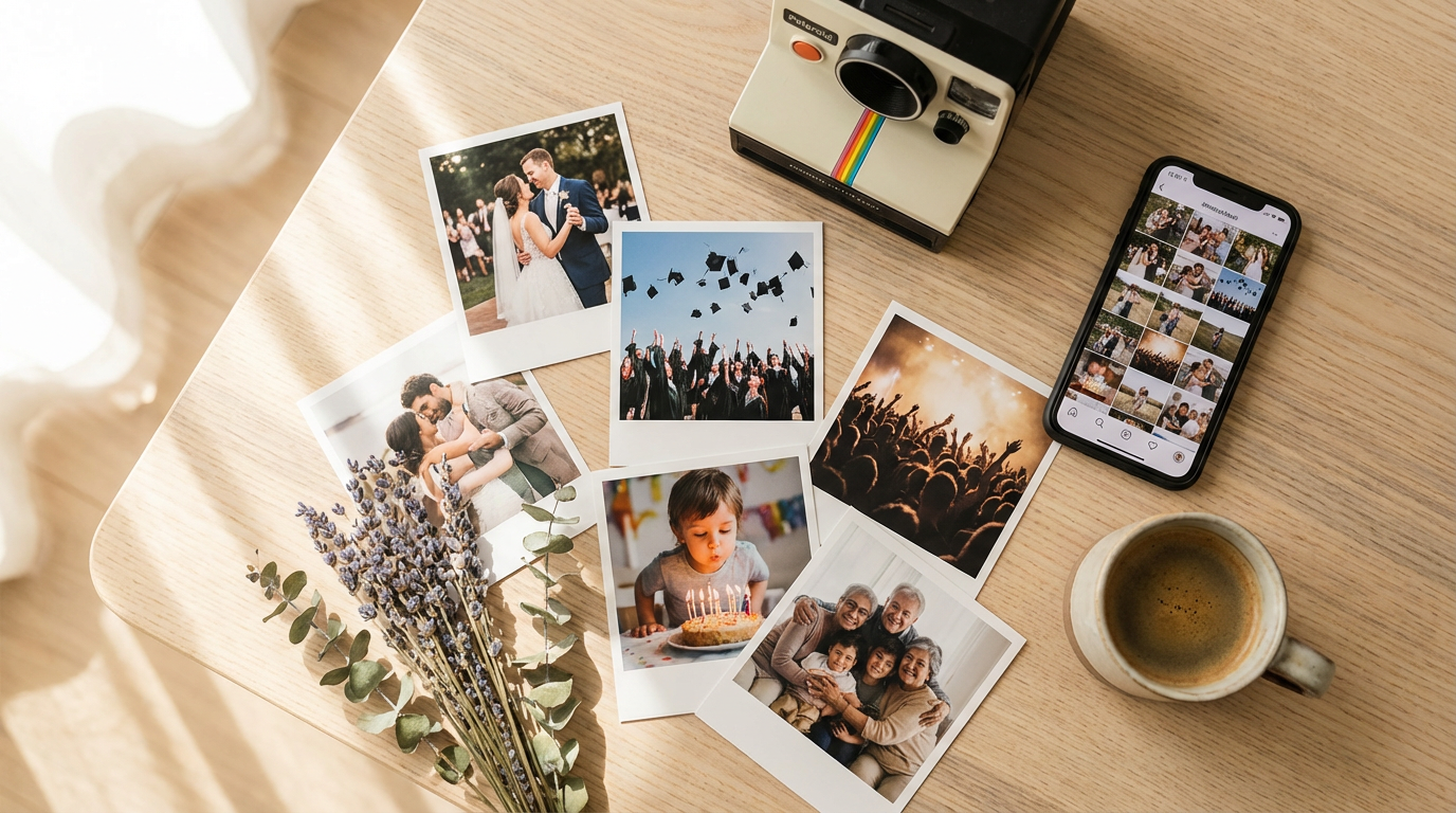 Collage of various event memories and photos